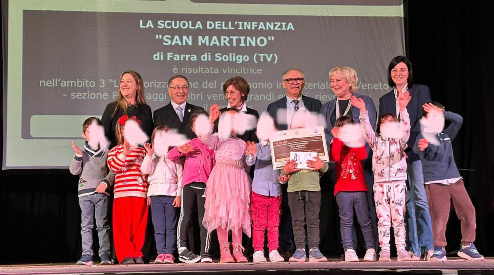 La premiazione degli alunni della scuola dell'infanzia paritaria&nbsp;"San Martino" di Col San Martino